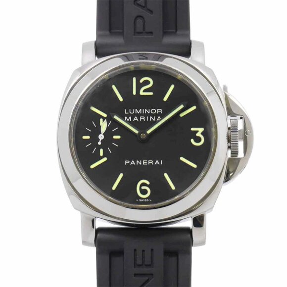PANERAI Luminor Marina PAM00001 Hand Winding Black Dial Mens Watch 90283870 - Picture 1 of 7
